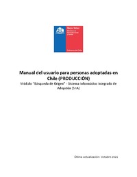 Manual de usuario: Personas adoptadas que buscan a su familia de origen