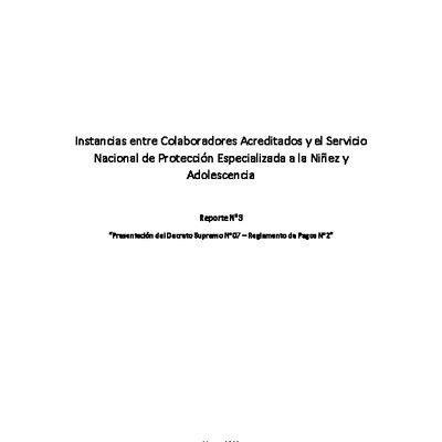 Reporte N°3 “Presentación del Decreto Supremo N°07 – Reglamento de Pagos N°2”