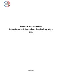 Reporte N°2 Segundo Ciclo Instancias entre Colaboradores Acreditados y Mejor Niñez