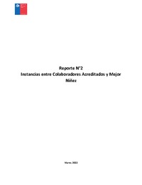 Reporte N°2: Instancias entre Colaboradores Acreditados y Mejor Niñez