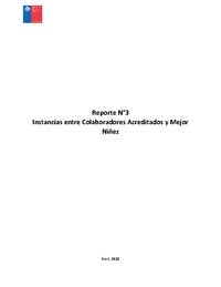 Reporte N°3: Instancias entre Colaboradores Acreditados y Mejor Niñez