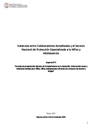 Instancias entre Colaboradores Acreditados y el Servicio  Nacional de Protección Especializada a la Niñez y  Adolescencia