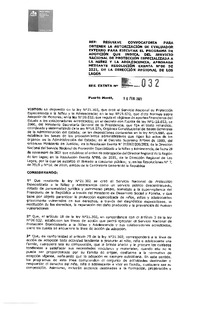 Resolución Exenta N° 032 del 16 de febrero del 2022: Resuelve convocatoria para obtener la autorización de Evaluador Externo para Ejecutar el programa de adopción que indica.