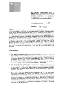 Resolución Exenta N° 10 del 6 de enero de 2023 que aprueba lineamientos para la ejecución del proceso de supervisión técnica y plan de supervisión 2023 del Servicio Nacional de Protección Especializada a la Niñez y Adolescencia y anexos que indica
