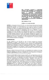 Resolución Exenta N° 140: Autoriza llamado a Concurso Público para obtener autorización de Evaluadores Externos en la región de Ñuble