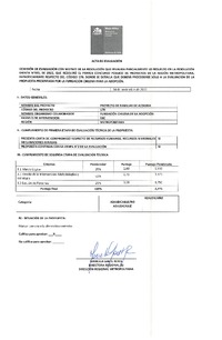 Acta de evaluación