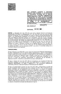Resolución Exenta N°000276 del 28 de diciembre del 2021 que autoriza llamado a concurso público para obtener la autorización del evaluador externo en la Región Metropolitana y aprueba "Lineamientos administrativos para la certificación y desempeño de evaluadores externos del Programa de Adopción del Servicio Nacional de Protecció Especializada a la Niñez y la Adolescencia" y cronograma de la licitación