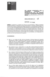 Resolución Exenta N°63 del 2 de febrero de 2022 que aprueba lineamientos para la supervisión financiera y administrativa 2022 del Servicio Nacional de Protección Especializada a la Niñez y Adolescencia y anexos que indica