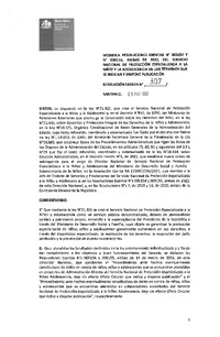 Resolución Exenta N°307 del 5 de mayo de 2022 que modifica resoluciones exentas N° 154 Y N°155, ambas de 2022, del Servicio Nacional de Protección Especializada a la Niñez y Adolescencia en los términos que se indican y dispone publicación