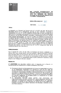 Resolución Exenta N°860 del 4 de agosto de 2023 que se refiere a la elección del personal proceso calificatorio 2022-2023, del personal del Servicio Nacional de Protección a la Niñez y Adolescencia