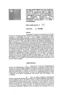 Resolución Exenta N° 63