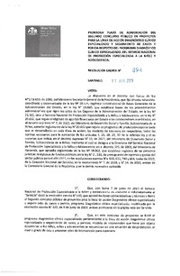 Resolución Exenta Nº 894 del 11 de agosto de 2023 que prorroga plazo de adjudicación del segundo concurso público de proyectos para la Línea Diagnóstico Clínico Especializado y seguimiento de casos y Pericia, respecto del Programa Diagnóstico Clínico Especializado