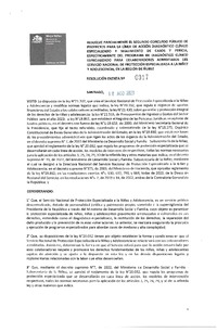 Resolución Exenta N°917 del 18 de agosto de 2023 que resuelve parcialmente el segundo concurso público de proyectos para la línea de acción Diagnóstico Clínico Especializado y seguimiento de casos y pericia, específicamente del Programa de Diagnóstico Clínico Especializado para colaboradores acreditados del Servicio de Protección en la región de Ñuble