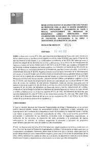 Resolución Exenta N°926 del 18 de agosto de 2023 que resuelve parcialmente el segundo concurso público de proyectos para la línea de acción Diagnóstico Clínico Especializado y seguimiento de casos y pericia, específicamente del Programa de Diagnóstico Clínico Especializado para colaboradores acreditados del Servicio de Protección en la región de Los Lagos