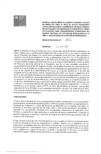 Resolución Exenta N°922 del 18 de agosto de 2023 que resuelve parcialmente el segundo concurso público de proyectos para la línea de acción Diagnóstico Clínico Especializado y seguimiento de casos y pericia, específicamente del Programa de Diagnóstico Clínico Especializado para colaboradores acreditados del Servicio de Protección en la región de Antofagasta