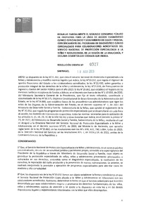 Resolución Exenta N°927 del 18 de agosto de 2023 que resuelve parcialmente el segundo concurso público de proyectos para la línea de acción Diagnóstico Clínico Especializado y seguimiento de casos y pericia, específicamente del Programa de Diagnóstico Clínico Especializado para colaboradores acreditados del Servicio de Protección en la región de la Araucanía y declara desiertos los códigos que indica