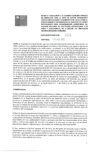 Resolución Exenta N°920 del 18 de agosto de 2023 que resuelve parcialmente el segundo concurso público de proyectos para la línea de acción Diagnóstico Clínico Especializado y seguimiento de casos y pericia, específicamente del Programa de Diagnóstico Clínico Especializado para colaboradores acreditados del Servicio de Protección en la región del Libertador General Bernardo O’Higgins