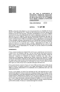 Resolución Exenta N°650 del 14 de septiembre de 2022. Dése inicio al procedimiento de invalidación; suspéndase parcialmente los efectos de la resolución exenta N°583. De 2022 de este Servicio en los términos que se indican y ordénese la notificación a los interesados.