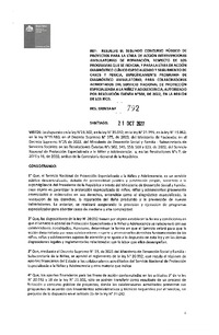 Resolución Exenta N°792 del 21 de octubre de 2022 que resuelve el segundo concurso público de proyectos para la línea de acción Intervenciones Ambulatorias de Reparación, modelos de intervención que se indican y para la línea de acción Diagnóstico Clínico Especializado y seguimiento de casos y pericia, Modelo Programa de Diagnóstico Ambulatorio, para colaboradores acreditados del Servicio de Protección, autorizado por la resolución exenta N°502, de 2022, en la región de Los Ríos