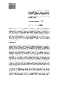 Resolución Exenta N°500