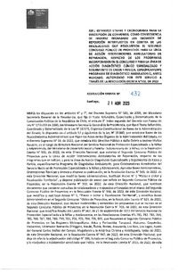 Resolución Exenta N°432