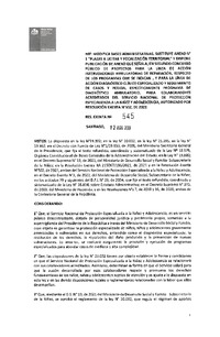 Resolución Exenta N° 545