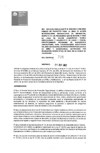 Resolución Exenta N°786 del 21 de octubre de 2022 que resuelve parcialmente el segundo concurso público de proyectos para la línea de acción Intervenciones Ambulatorias de Reparación, modelos de intervención que se indican y para la línea de acción Diagnóstico Clínico Especializado y seguimiento de casos y pericia, Modelo Programa de Diagnóstico Ambulatorio, para colaboradores acreditados del Servicio de Protección, autorizado por la resolución exenta N°502, de 2022, en la región de Valparaíso