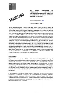 Resolución Exenta N° 1503 Sanción Firme Fundación para la Infancia