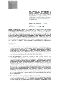 Resolución Exenta N° 039