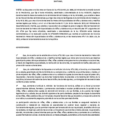 Resolución Exenta Nº242 que aprueba el "Plan Nacional de Participación de Niños, Niñas, Adolescentes y sus Familias del año 2024", dispone su publicación y deja sin efecto resolución que indica