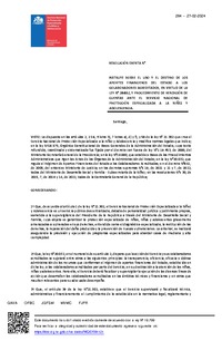 Resolución Exenta Nº264 que instruye sobre el uso y el destino de los aportes financieros del Estado a los colaboradores acreditados, en virtud de la ley Nº20.032, y procedimiento de rendición de cuentas ante el Servicio de Protección