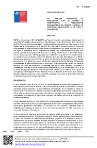 Resolución Exenta Nº201 que aprueba lineamientos de fiscalización, plan de asesoría y mejoramiento y procedimiento sancionatorio del Servicio de Protección