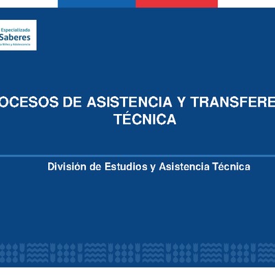 1. Presentación  Asistencia y Transferencia Técnica