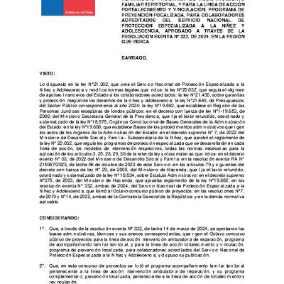 Resolución Exenta Nº653 que prorroga plazo de adjudicación del Octavo Concurso Público de Proyectos en la región de Biobío