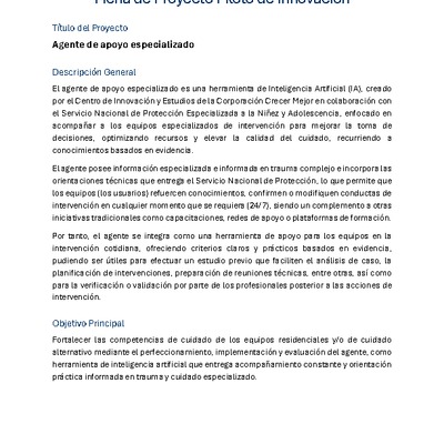 Agente de apoyo especializado