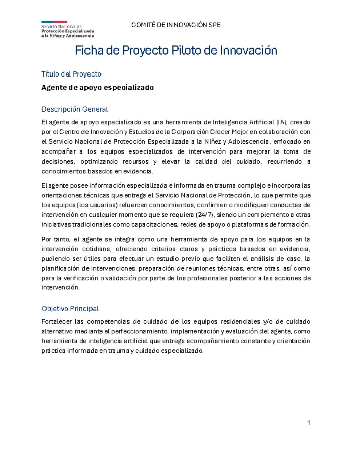 Agente de apoyo especializado