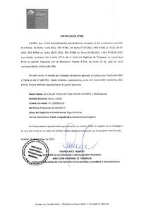 Certificación N°2 y Resolución Exenta Nº145 y 316-2023 de Tarapacá, multa del 30% Fundación Niño y Patria, REM – Tte. Merino