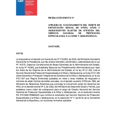 Resolución Exenta Nº1000