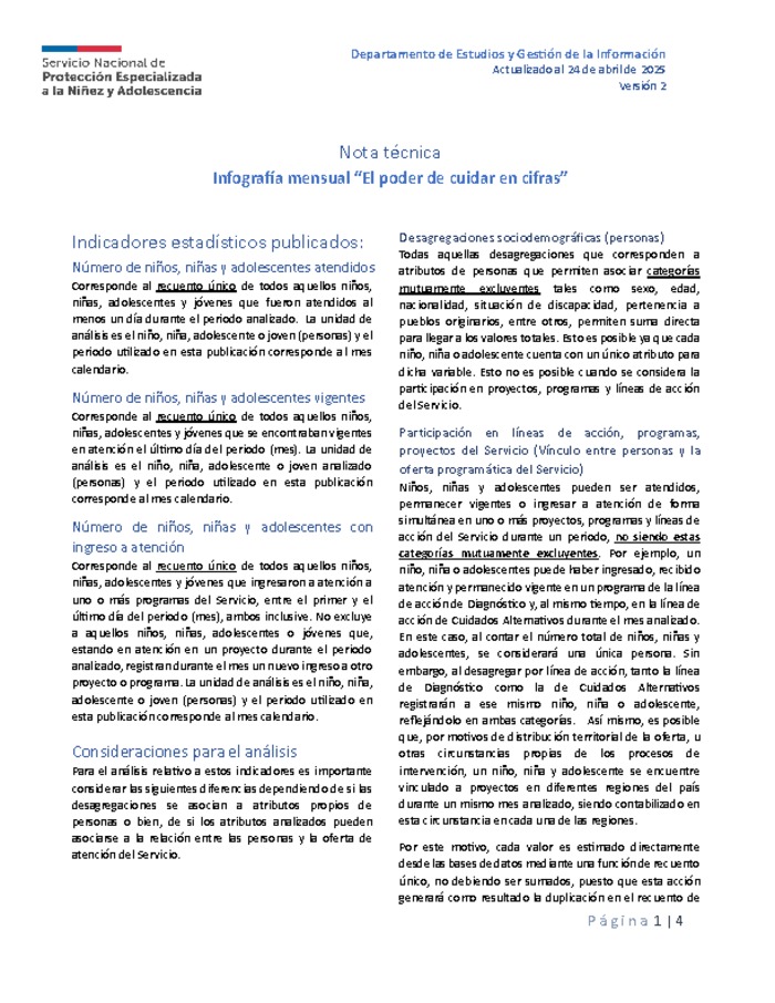 Nota técnica: El Poder de Cuidar en Cifras