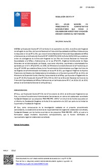 Sanción Firme- Fundación Creeser- RVA Antú