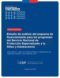 Estudio de análisis del esquema de financiamiento para los programas