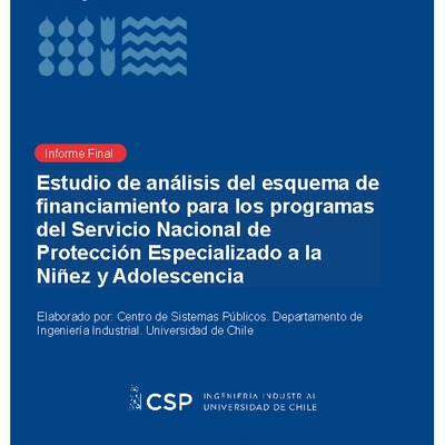 Informe Final: Estudio de análisis del esquema de financiamiento para los programas