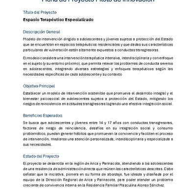 Espacio terapéutico especializado