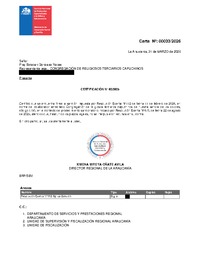 Resolución Exenta N°112 de fecha 11 de febrero de 2026, declarada firme por Certificación N°1 del 31 de marzo de 2026, de la Dirección Regional de La Araucanía.