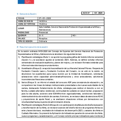 Acta Sesión N°03 - 2026 Consejo de Expertos