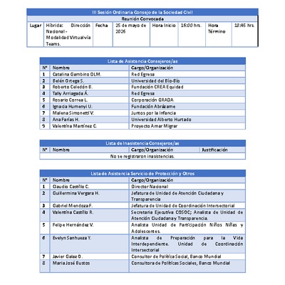 Sesión COSOC N°2