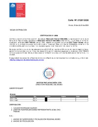 Resolución Exenta N°884 de fecha 20 de mayo de 2026, rectificada por Resolución Exenta N°1027, de fecha 09 de junio de 2026, ambas de la Dirección Regional del Biobío, declarada firme por Certificación N°1 de 06 de julio de 2026, de la Dirección Regional del Biobío.