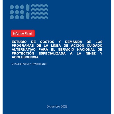 Estudio de costos y demanda Cuidado Alternativo - Informe final