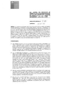 Resolución Exenta N° 1149