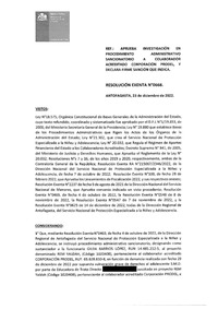 Resolución Exenta 668 del 23-12-2022 sanción a Corporación Prodel